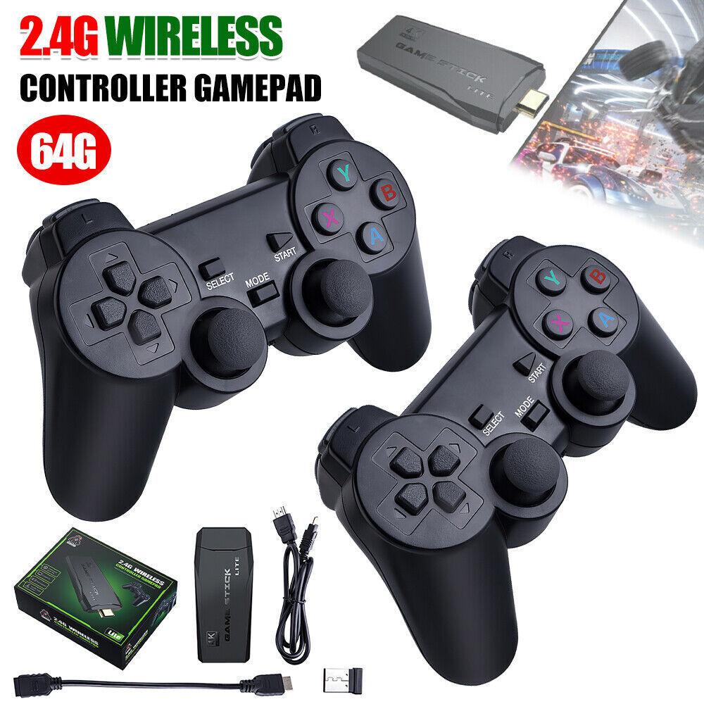 Video Game Console Retro 10000+ Games TV Stick 64G 4K HDMI 4 Wireless  Controllerc