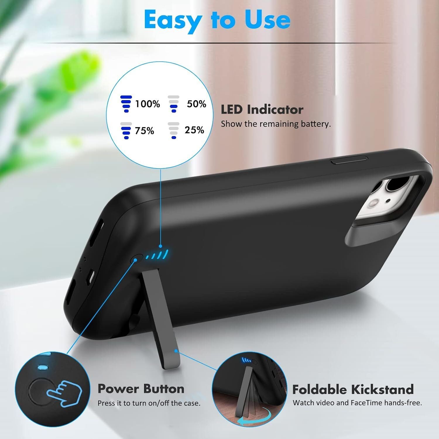 Smart Battery Case For iPhone 12 Power Bank Charger Cover iPhone 12