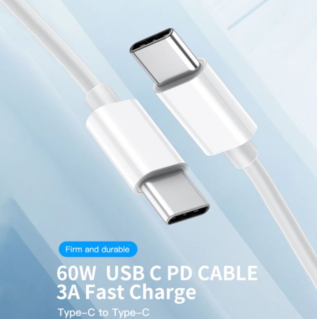 1M USB Type C to USB-C Cable Cable Charge PD 60W Quick Charging Data Fast Charger | 3 PCS - Office Catch