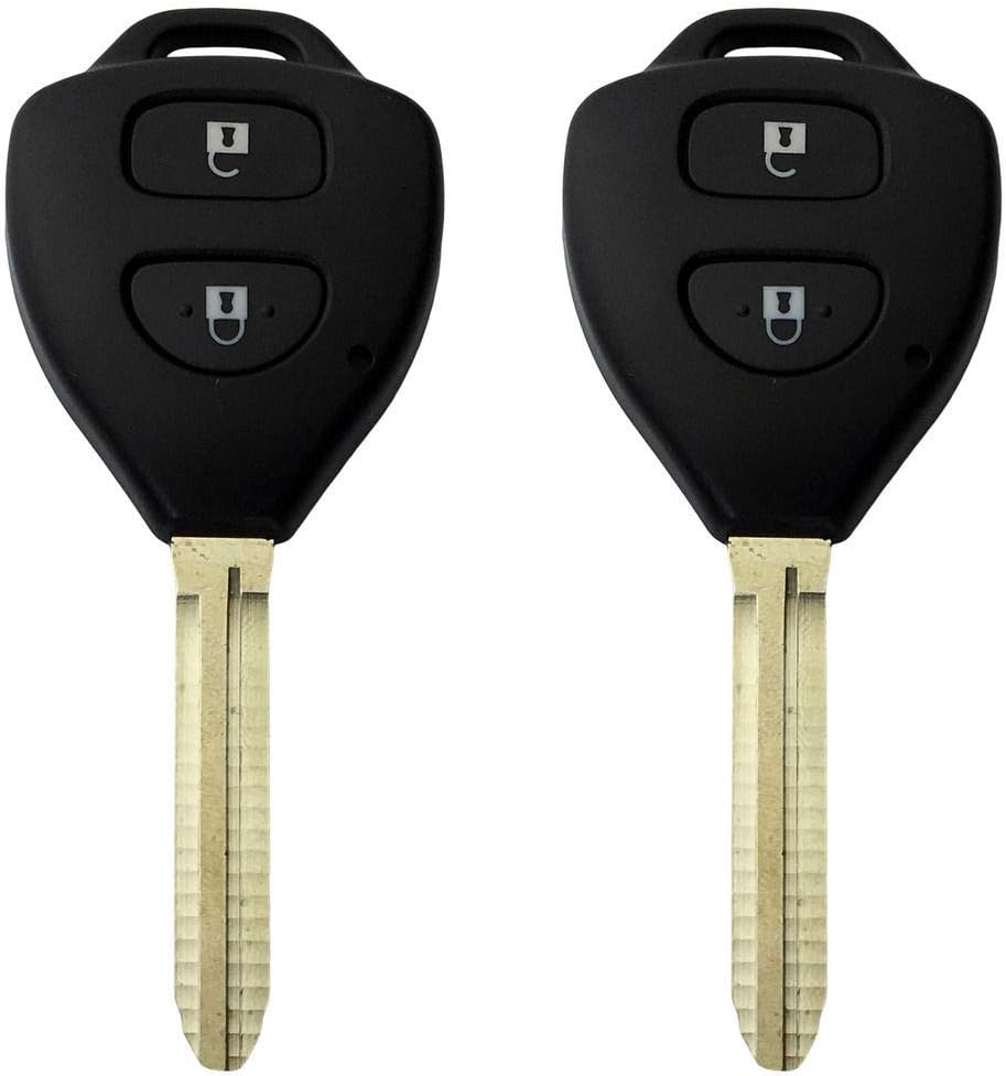 2 x Key Remote Button Shell for Toyota Rav4, Corolla, Camry, Prado, Echo, Hilux, Yaris - Office Catch