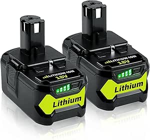 2 x Ryobi 18V Compatible Battery 6.0Ah P108 P104 ONE+ Plus BPL - 1815 - Office Catch