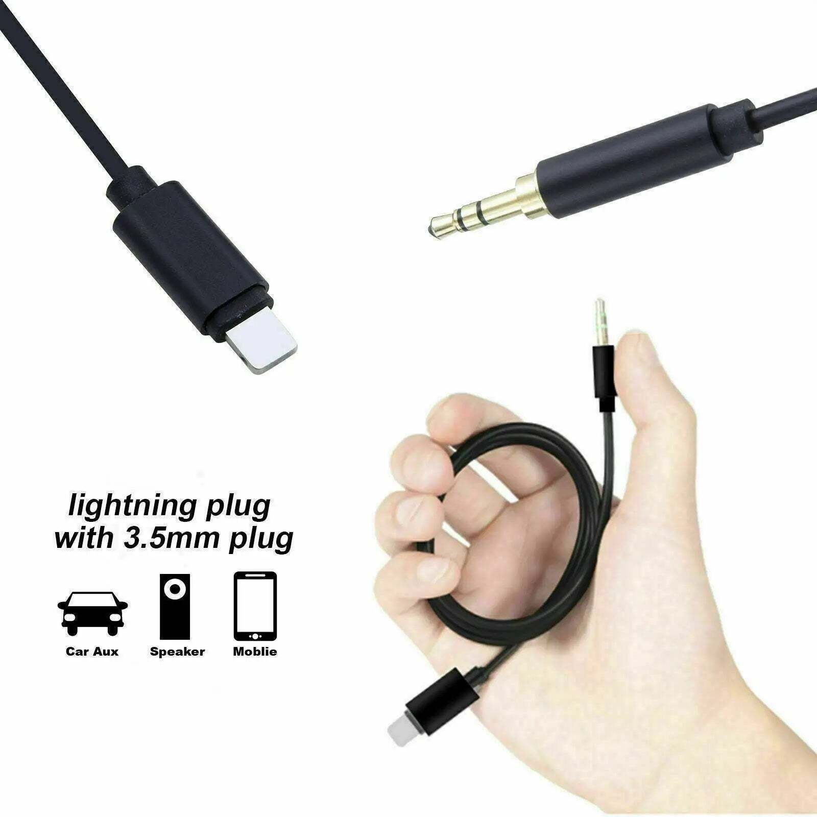 3.5mm Audio Jack Adapter 8 - Pin to 3.5mm Male Cable for iPhone 6 7 Plus 8, X - Office Catch