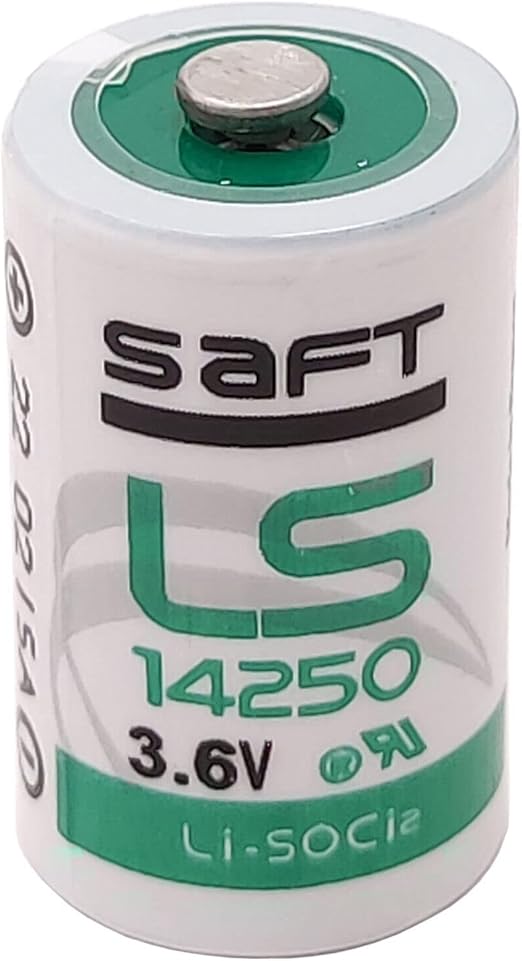 3.6V 1/2 AA Lithium Battery 1.2Ah, Saft LS14250, R6 Li - SOCl2 - Office Catch