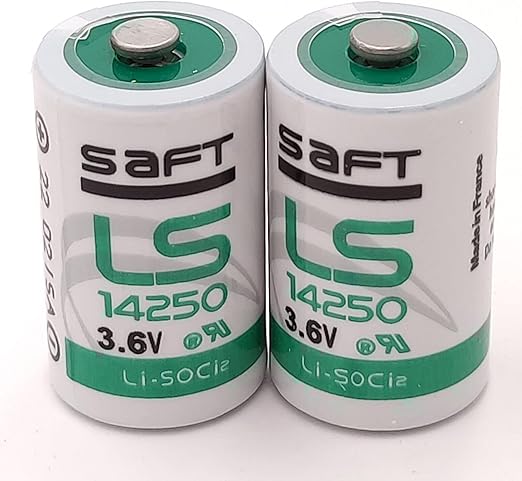 3.6V 1/2 AA Lithium Battery 1.2Ah, Saft LS14250, R6 Li - SOCl2 - Office Catch