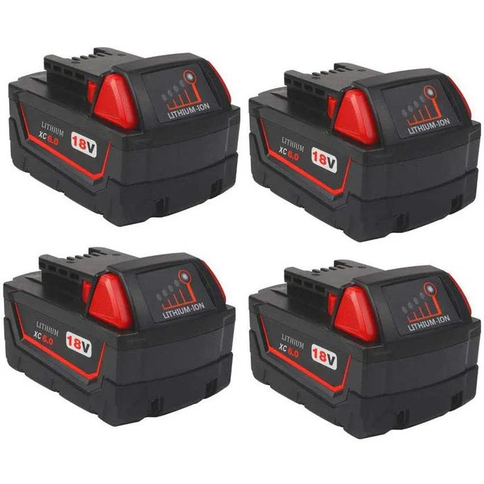 [4 Batteries] Compatible with Milwaukee 18V M18 Tools | 6.0Ah Battery Replacement | Super Heavy Duty - Office Catch