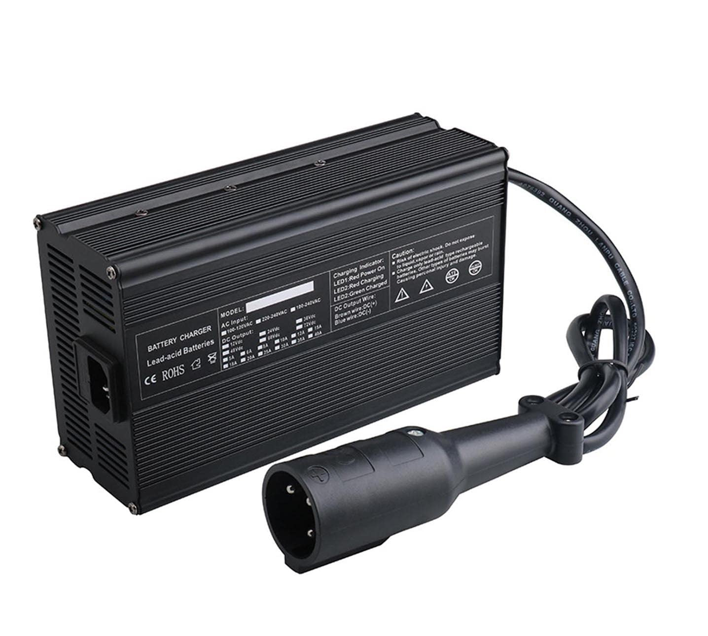 48V/6A Golf Cart Charger For EZ - GO TXT Club Battery Snap Head w/ 3Pin Plug Tool - Office Catch