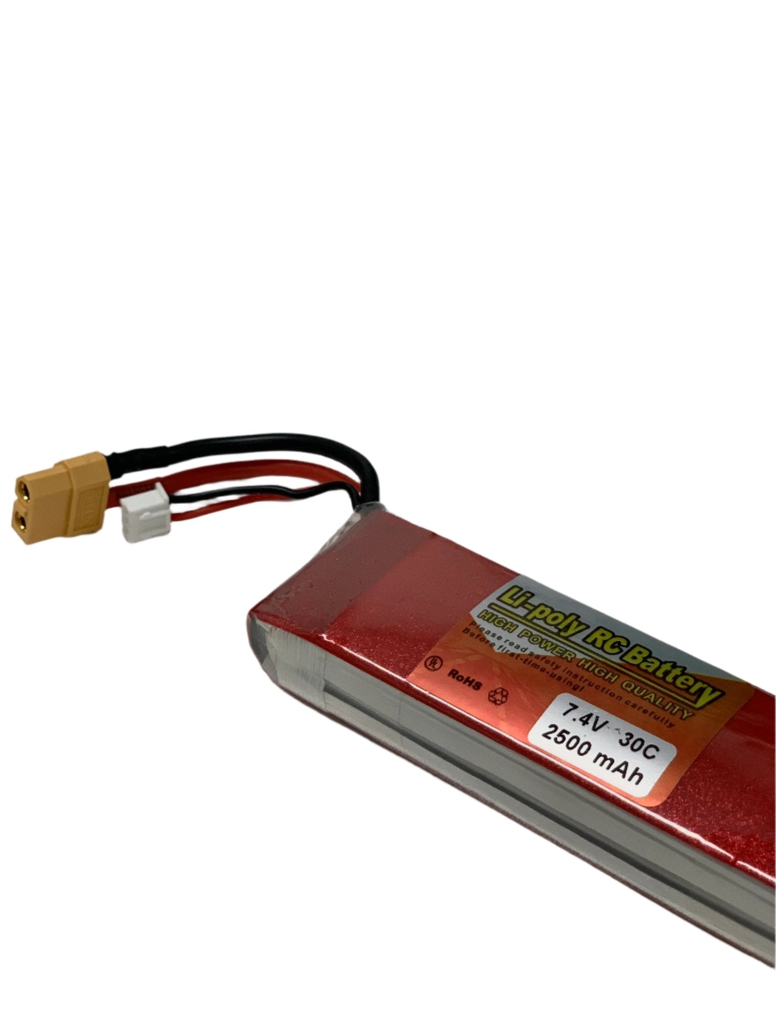 7.4V 2500mAh 2S 30C LiPo Battery Pack with Deans Connector - Office Catch