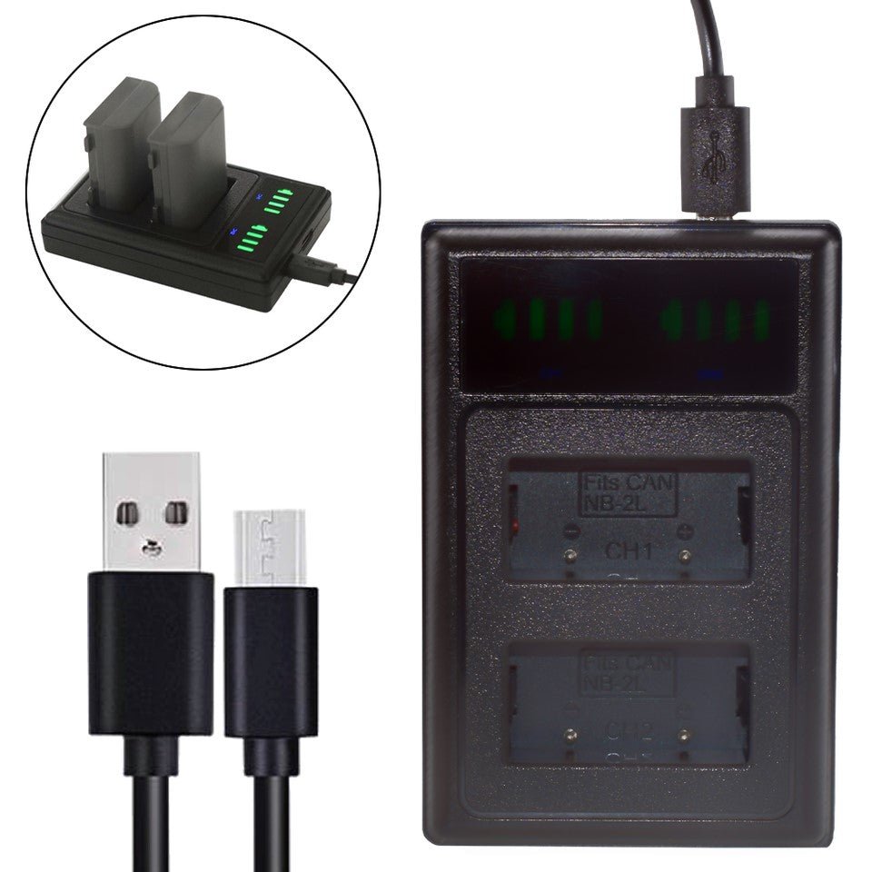 Battery Charger for Canon Powershot G7, G9, S30 S40 S45, S50, S60 -NB-2L, NB-2LH - Office Catch