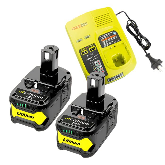 [Combo] 2x Ryobi One+ Plus Compatible 18V 6ah Batteries + 1x Charger - Office Catch