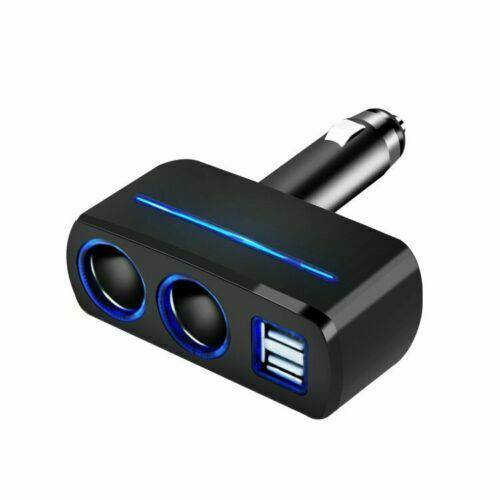 Dual USB Car Charger with Cigarette Lighter Socket Splitter - Office Catch