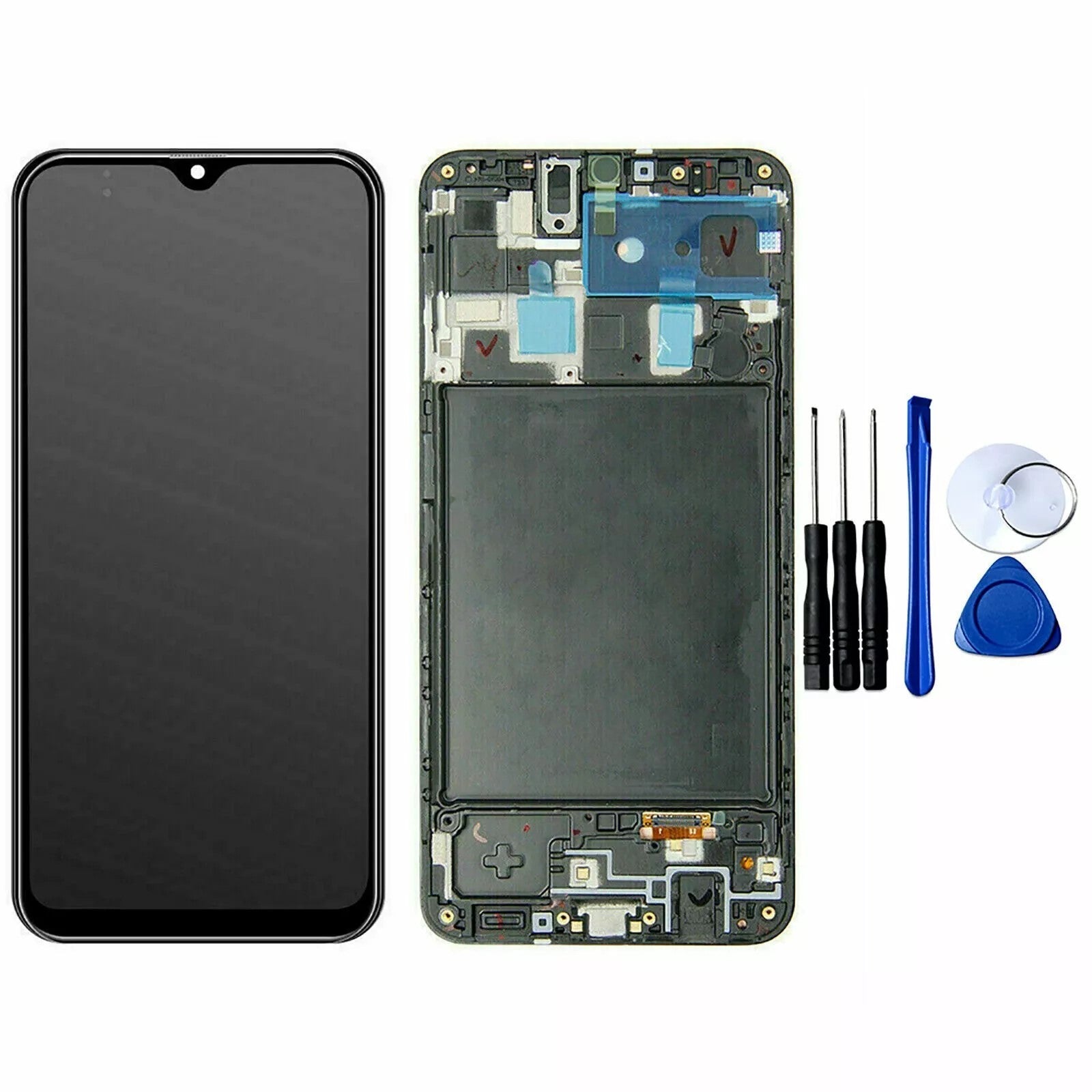 For Samsung Galaxy A20 A205 LCD Touch Screen Digitizer Replacement with FRAME - Office Catch