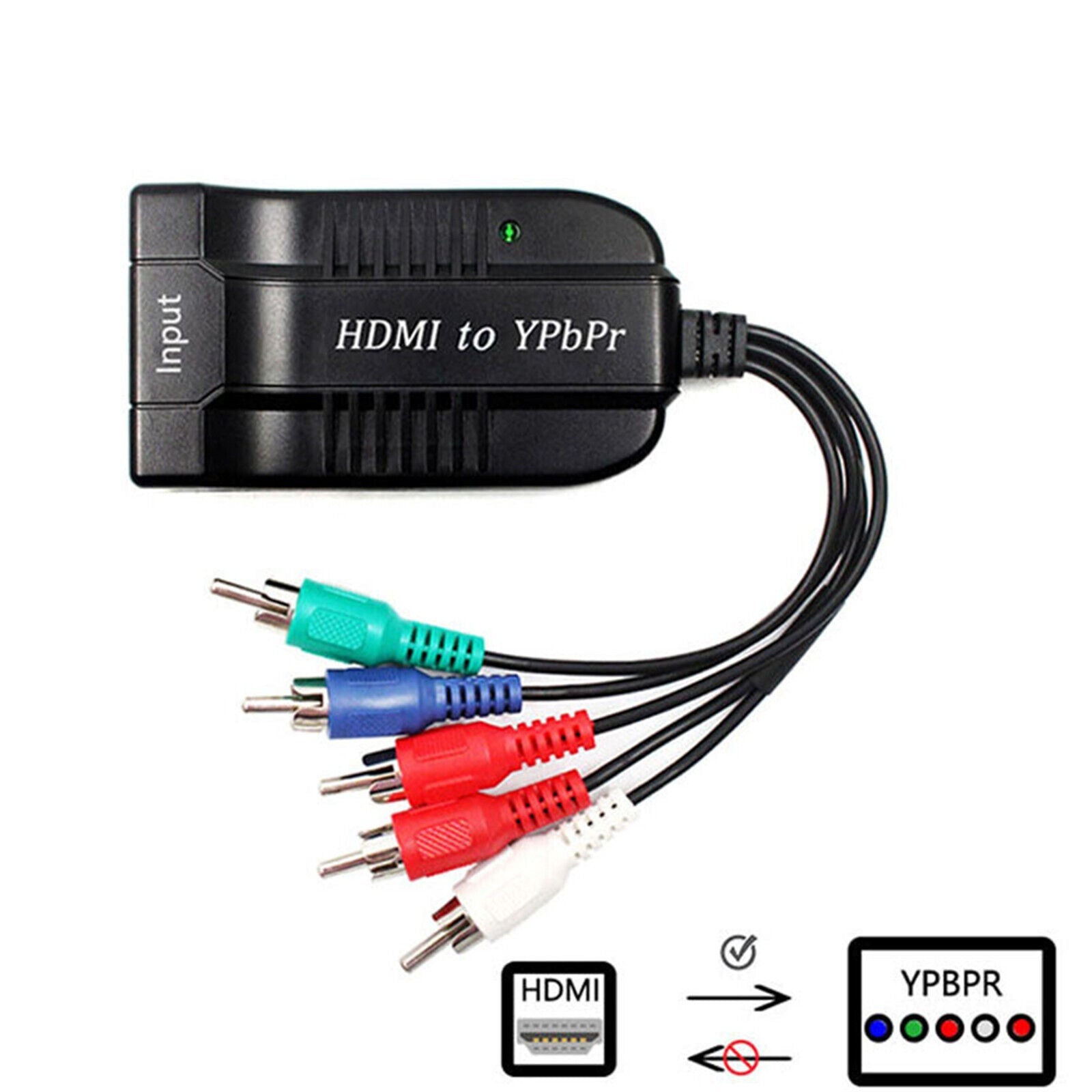 HDMI to 1080P YPBPR Component Video 5RCA RGB Adapter R/L Audio Output 720/1080P - Office Catch