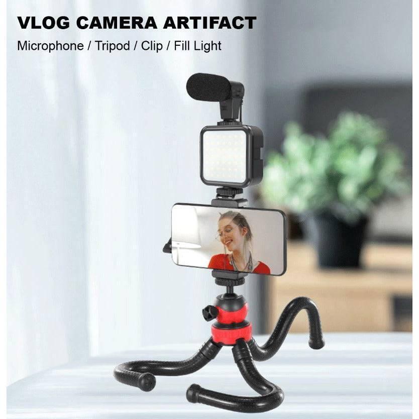 LED Light Mobile Vlog Phone Video Selfie Vlogging Kit - Office Catch