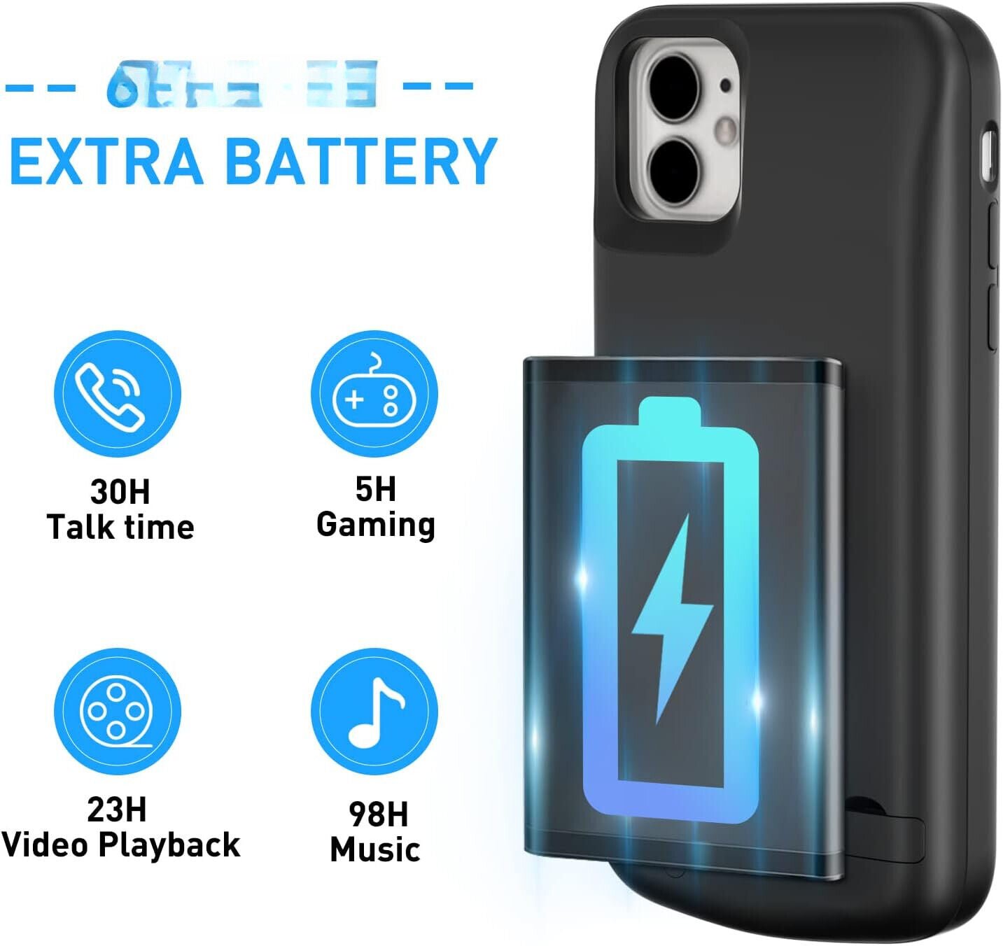 Smart Battery Case For iPhone 12 Pro Max Power Bank Charger Cover iPhone 12 Pro Max - Office Catch