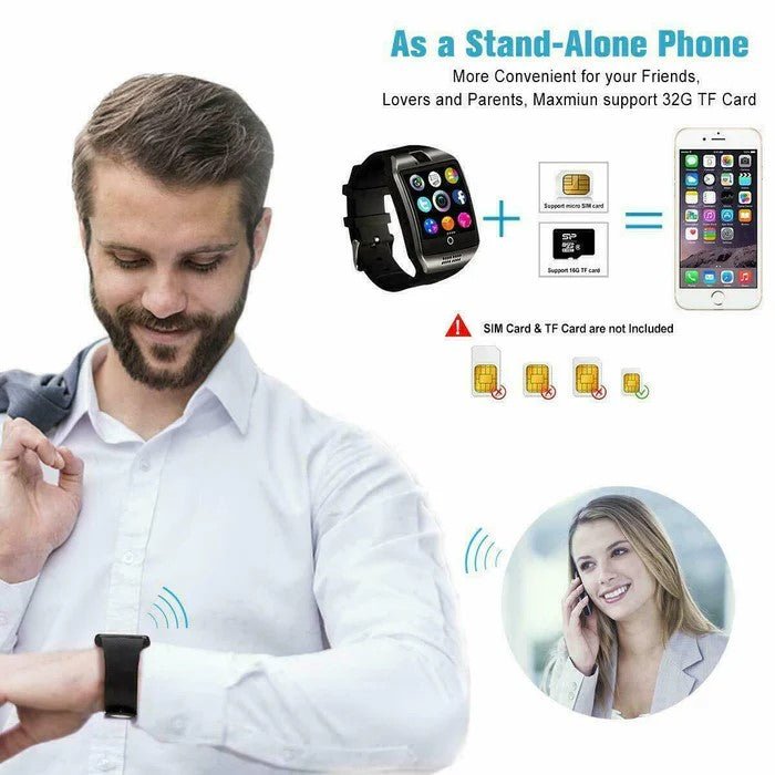 Smart Watch Bluetooth w/Camera Waterproof Phone Sport for Android Phone - Office Catch