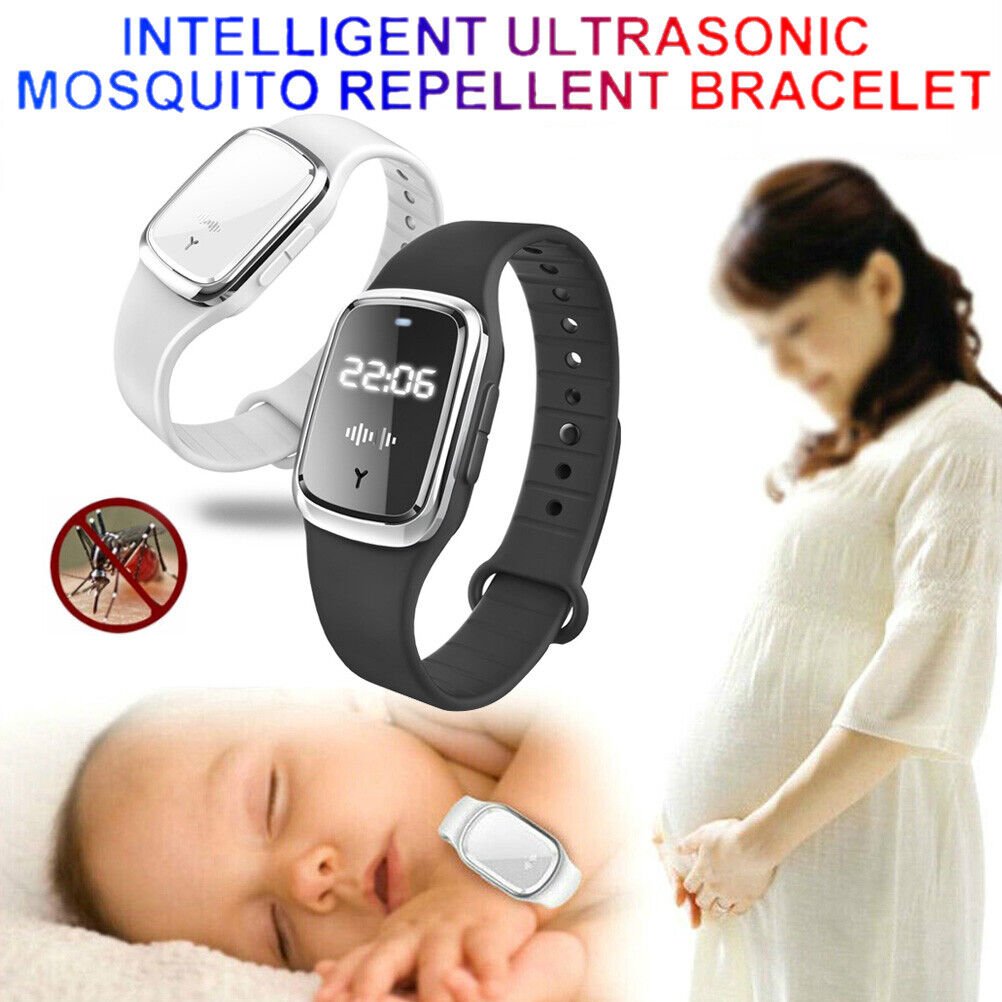 Ultrasonic Anti - Mosquito Repellent Bracelet Bug Insect Repeller Wrist Watch - Office Catch