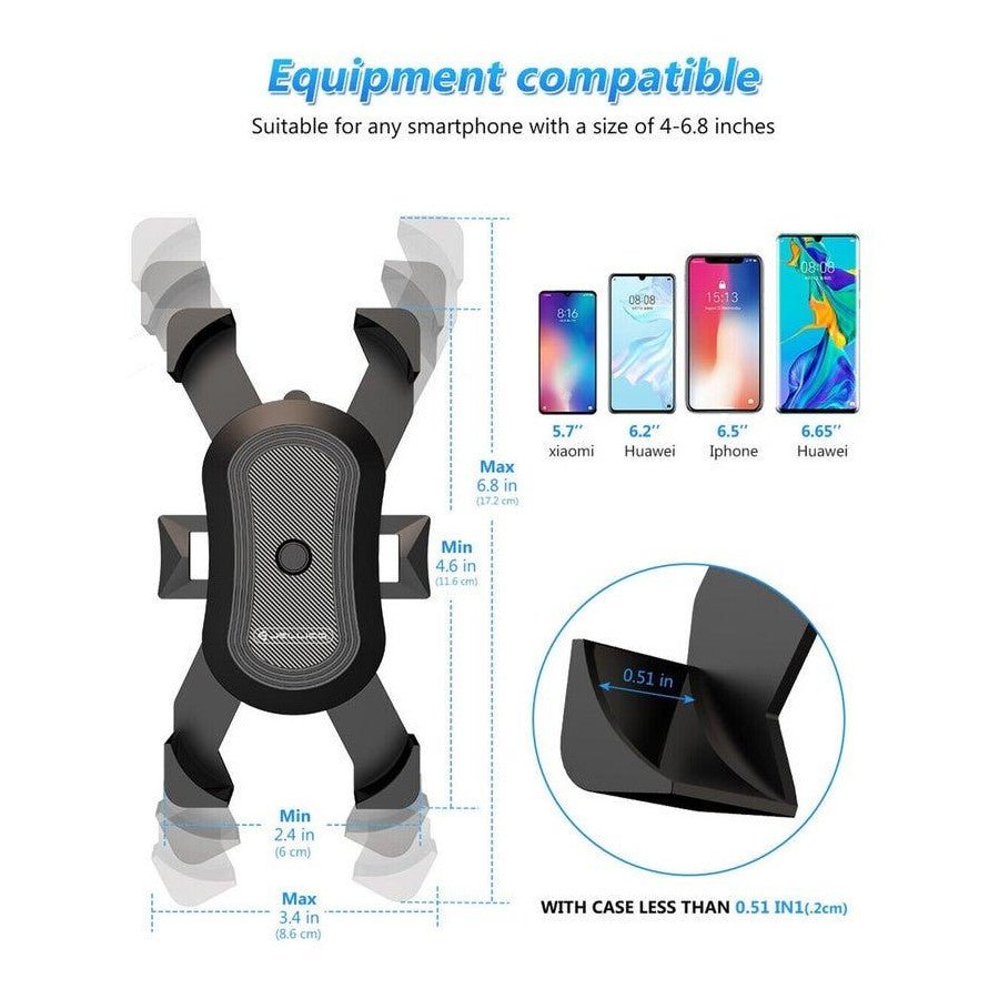 Universal Mobile Phone Holder & GPS Mount for Motorcycle, Bicycle, and MTB Handlebars - Office Catch