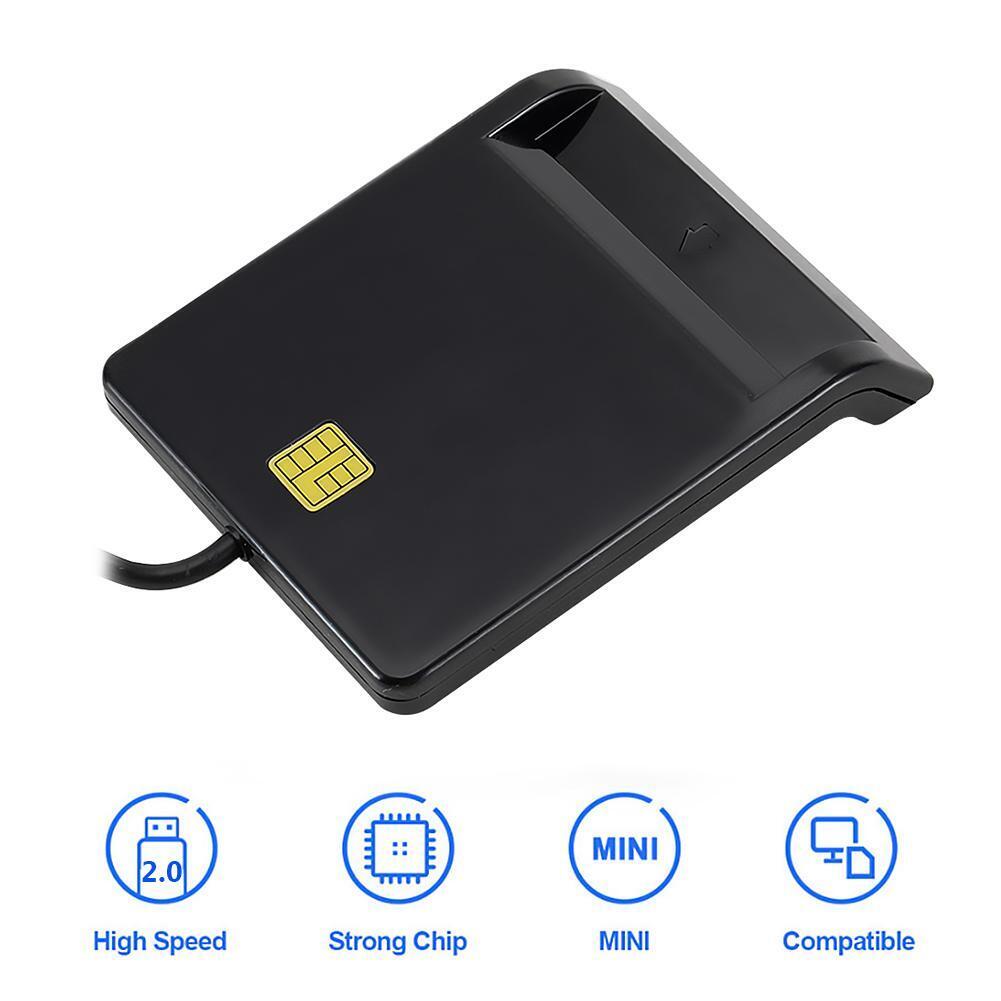 USB Smart Card Reader DNIE ATM CAC IC ID SIM Card Cloner Connector for Windows - Office Catch