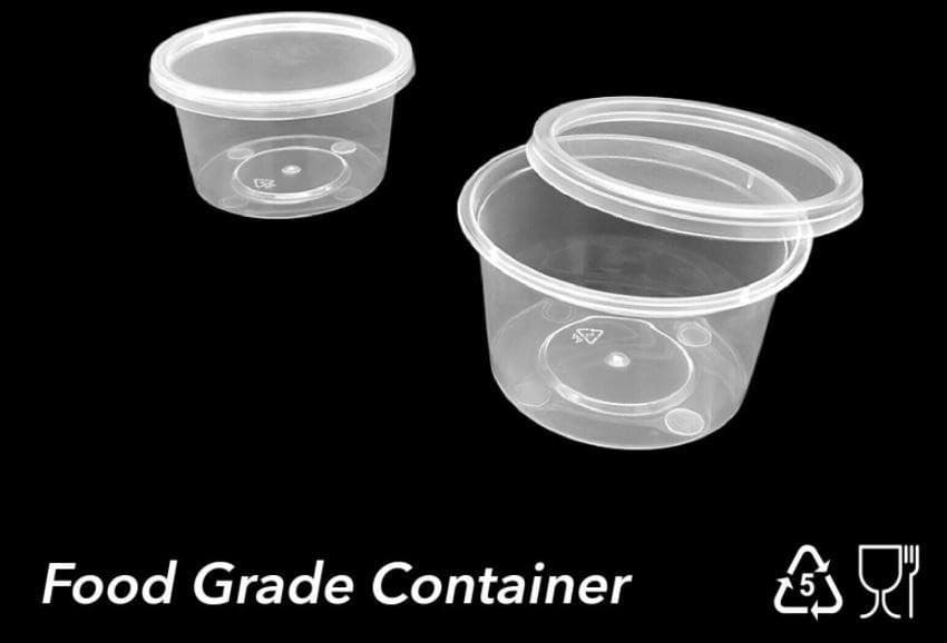 100ml (250pcs) Plastic Sauce Container with Lid - Office Catch