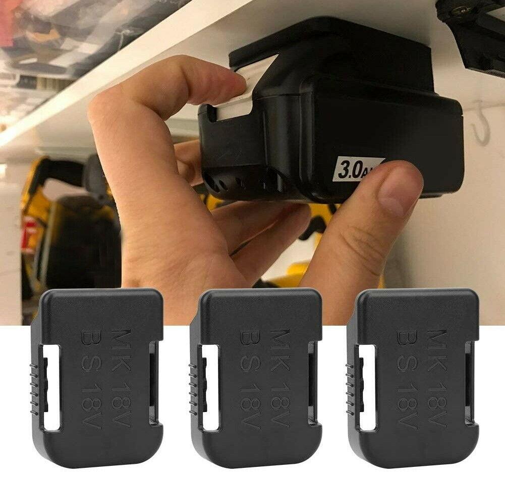 10PCS For 18V Makita Bosch Battery Holder Mount Shelf Stand Rack Storage Slots - Office Catch