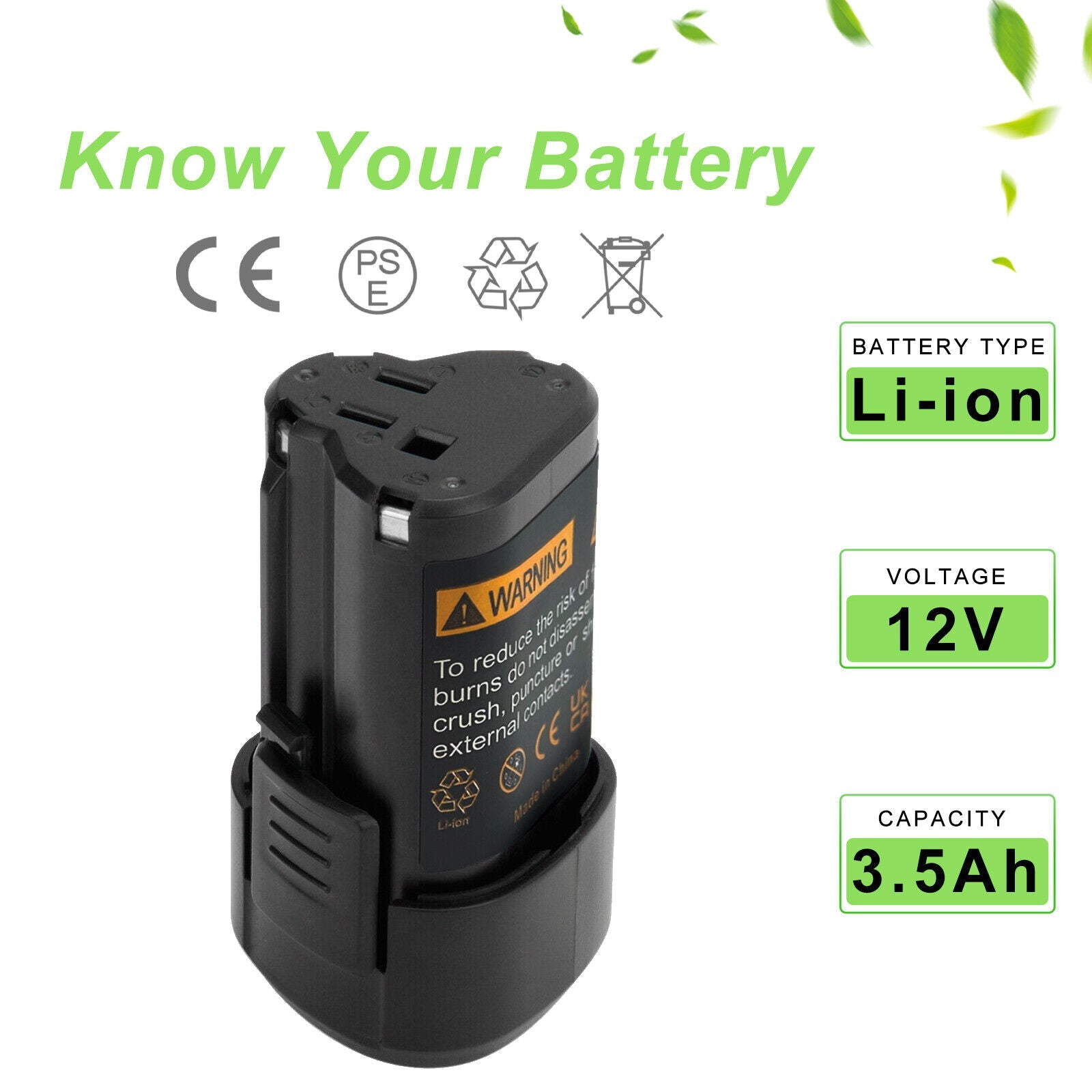 12V 2.0AH Replacement Power Tools battery for Worx WA3503 WA3509 WU288 WX125 WX125.1 - Office Catch