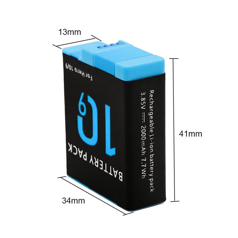 2000mAh for GoPro HERO 10 9 8 7 6 5 Replacement Battery | 2 Pack - Office Catch