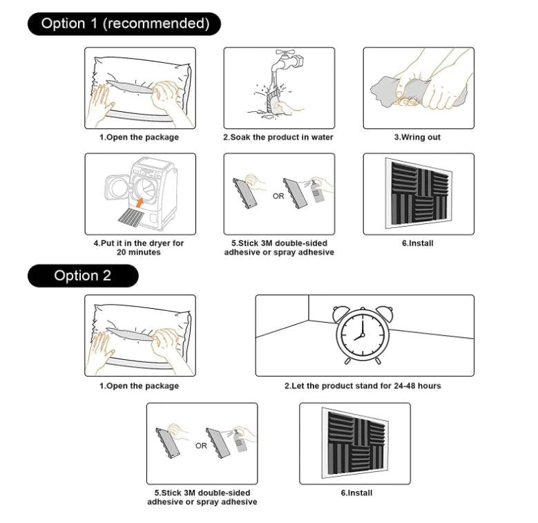 24 Pcs Acoustic Panel Soundproof Studio Foam for Wall Sound-Absorbing Panel | Blue - Office Catch