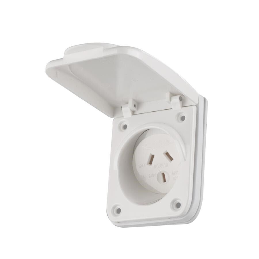 240V | 15A Power Outlet White Home Socket - Office Catch