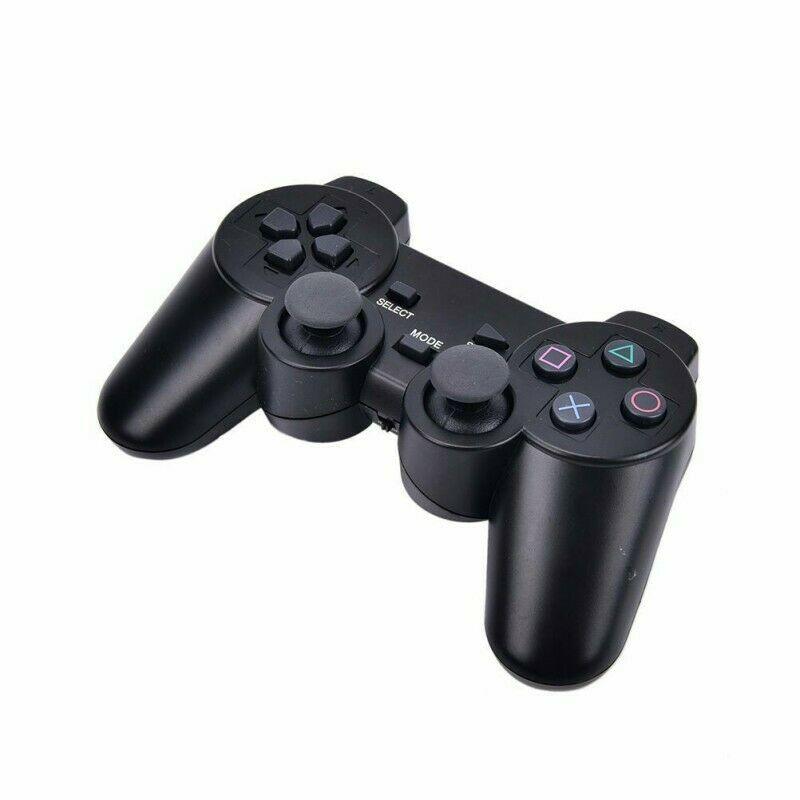 2 Pack] Sony PS2 Compatible 2.4G Wireless Twin Shock Game Controller