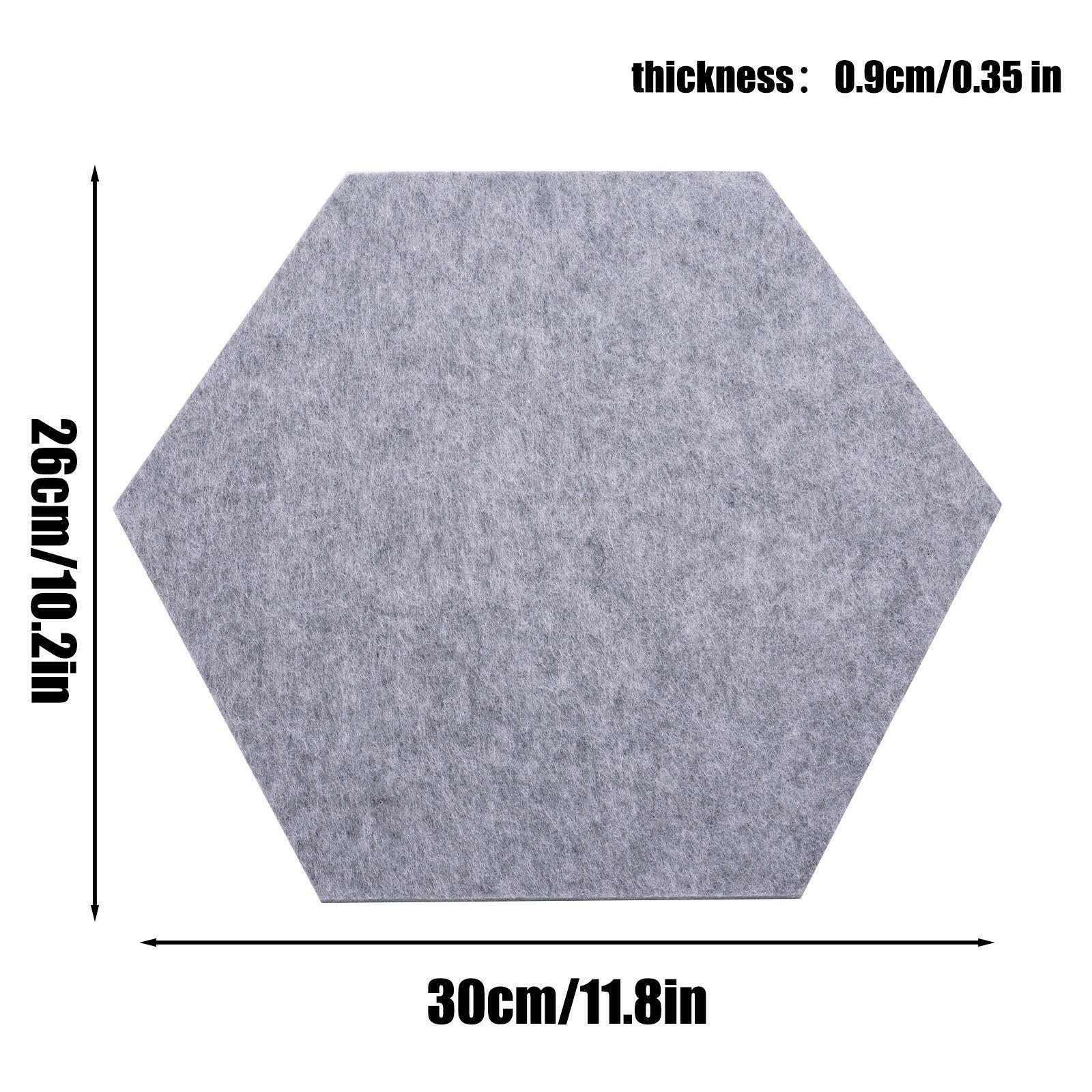 24PCS Hexagon Acoustic Foam Panels Sound Absorbing Wall Proof Noises Tiles I2M9 - Office Catch