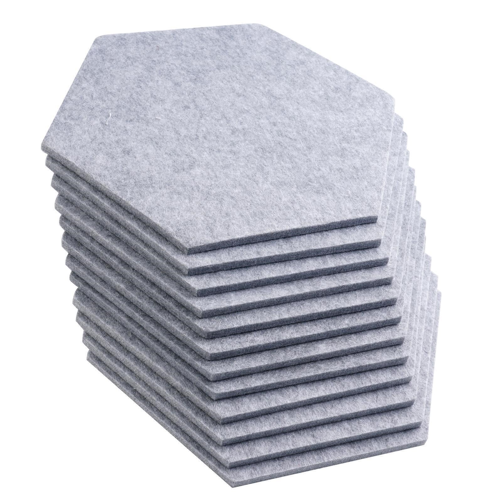 24PCS Hexagon Acoustic Foam Panels Sound Absorbing Wall Proof Noises Tiles I2M9 - Office Catch