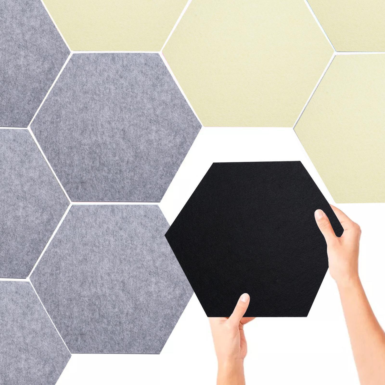 24pcs Hexagon Acoustic Panels Safe Acoustic Absorber Sound Absorbing Foam Panel - Office Catch