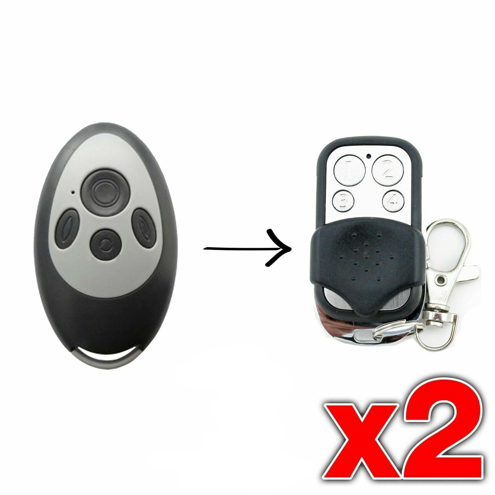 2x Replacement to suit Gryphon Stealth TM60 Garage/Gate Remote SKR433-1 SKRJ433 - Office Catch