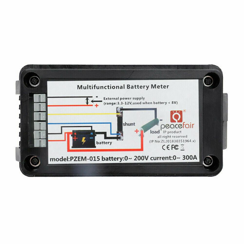 300A DC Battery Monitor With Shunt With Wiring Tools For Car, Caravan, Solar - Office Catch