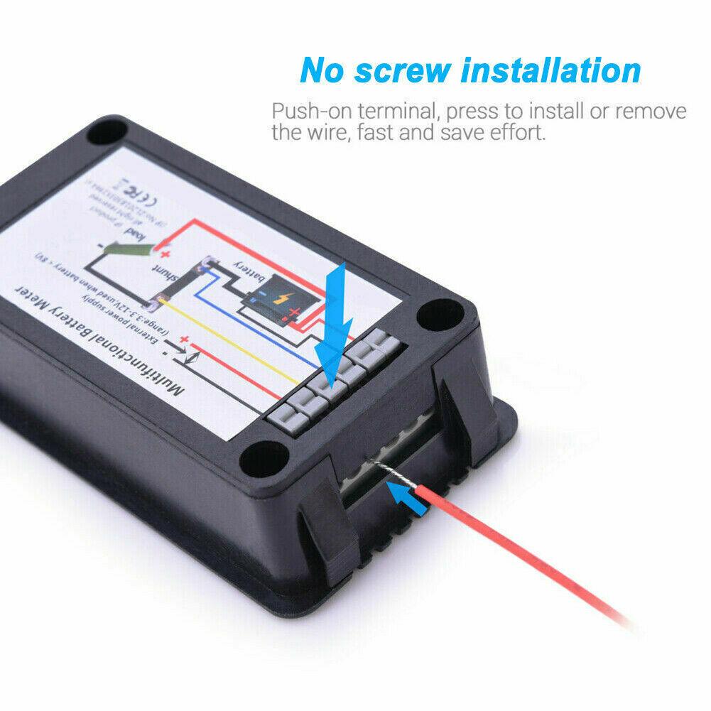 300A DC Battery Monitor With Shunt With Wiring Tools For Car, Caravan, Solar - Office Catch