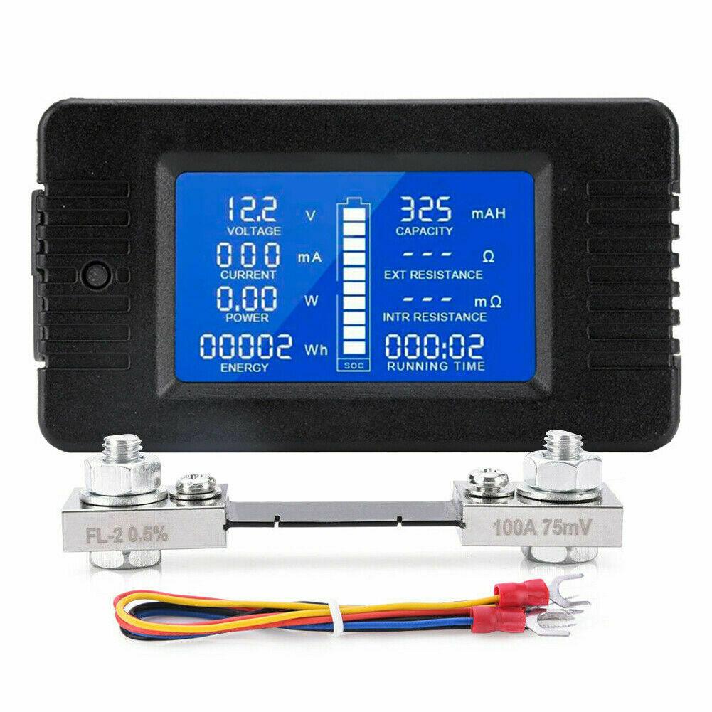 300A DC Battery Monitor With Shunt With Wiring Tools For Car, Caravan, Solar - Office Catch