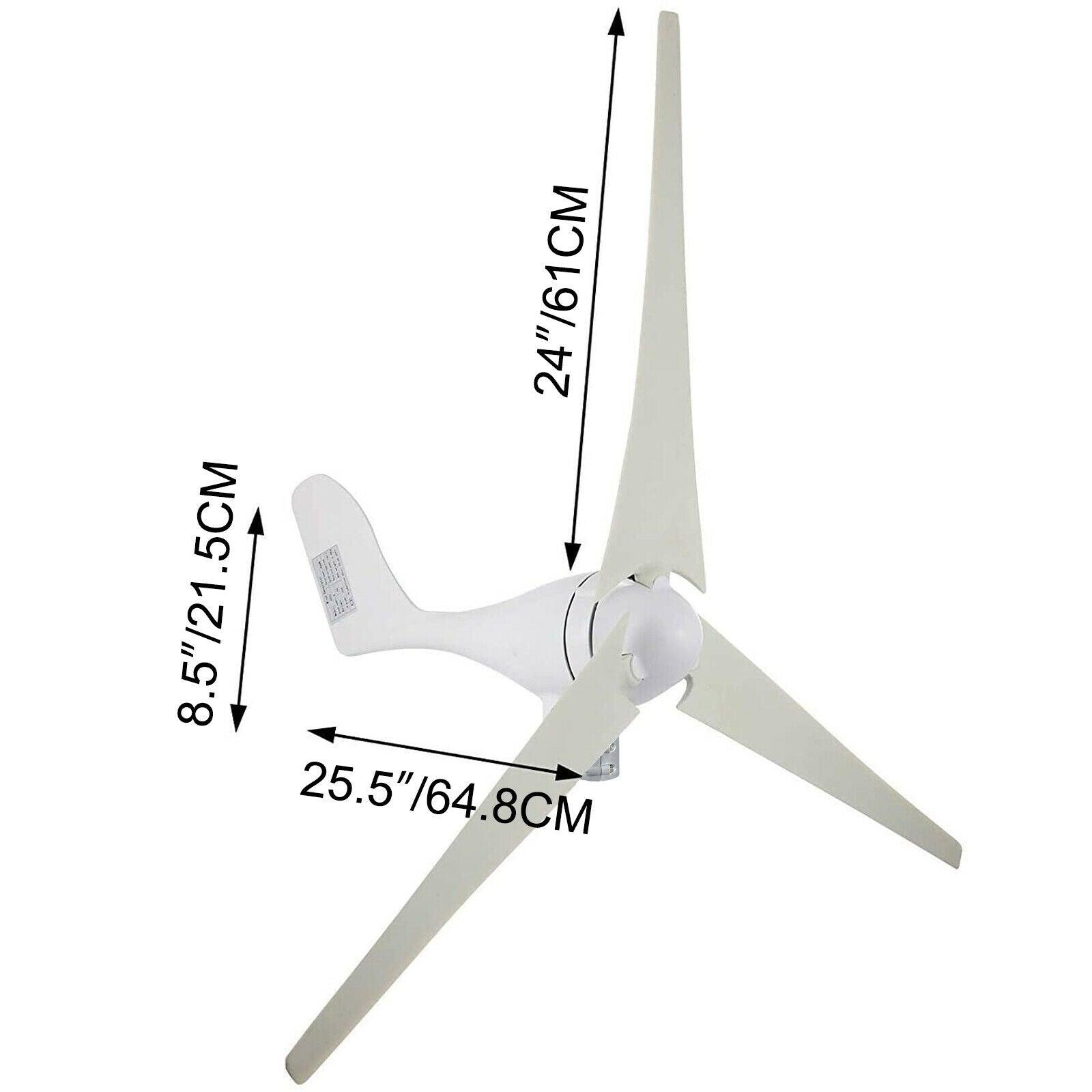 400W Wind Turbine Generator 20A Charger Environmental 3 Blades Windmill Power - Office Catch