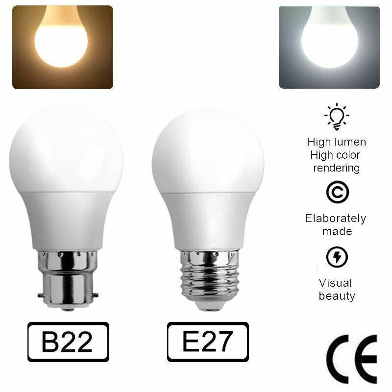 4x LED Bulb 7W E27 Globe Light Cool White Bright Bulb In Screw - Office Catch
