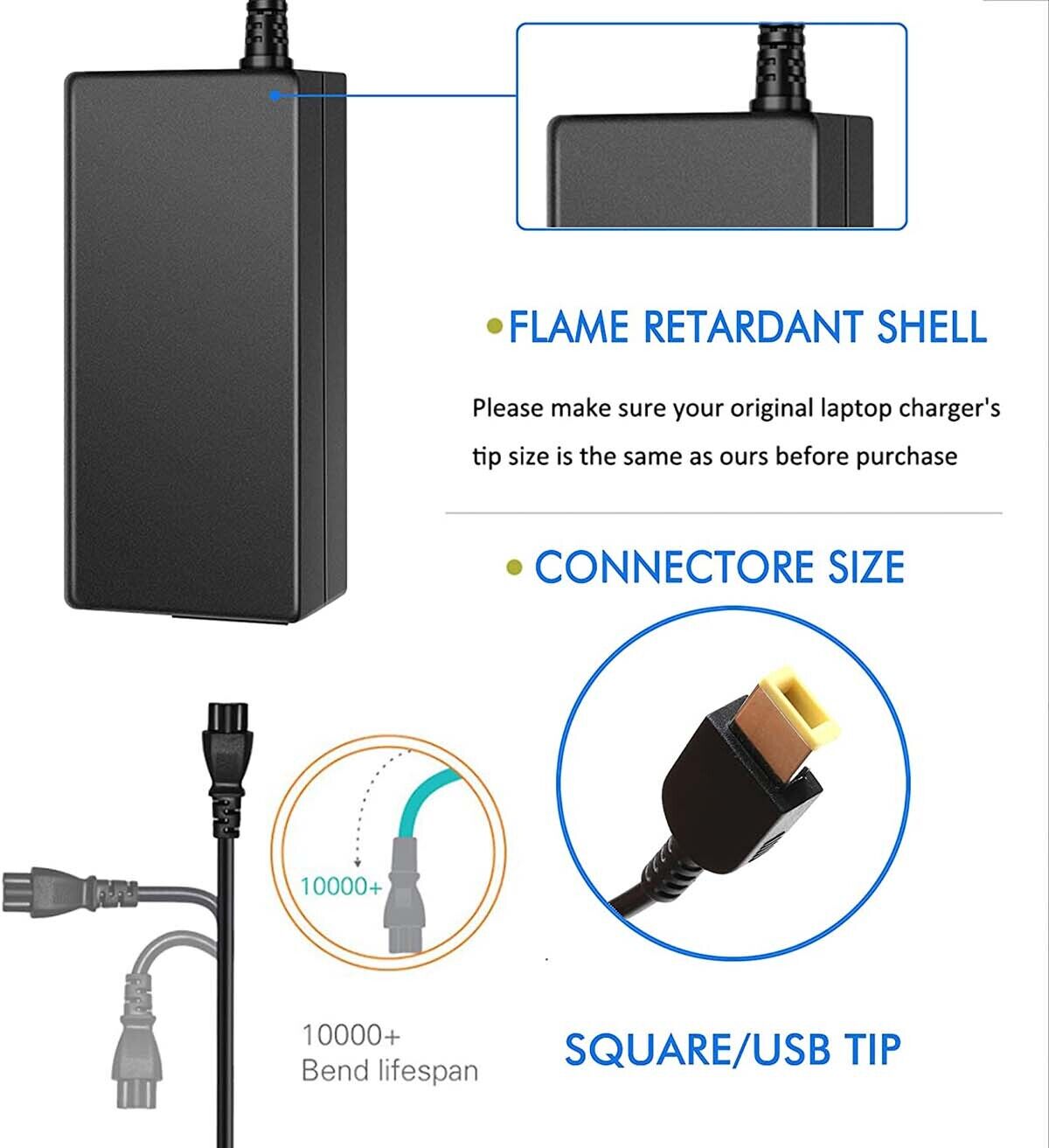 65W Laptop Adapter Charger Power For Lenovo Thinkpad Carbon Chromebook Yoga AU - Office Catch