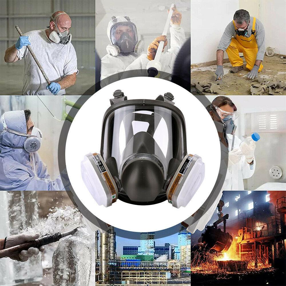 7 in1 6800 Complete Gas Mask Reusable Respirator for Chemical Facepiece - Office Catch