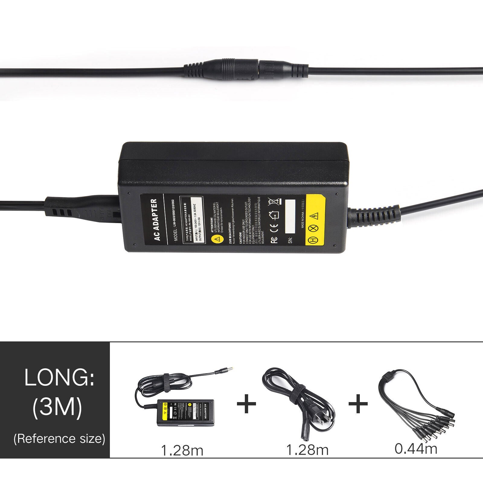 8 Split Power Supply Cord For CCTV Security Camera DVR Swann Lorex Defender AU - Office Catch