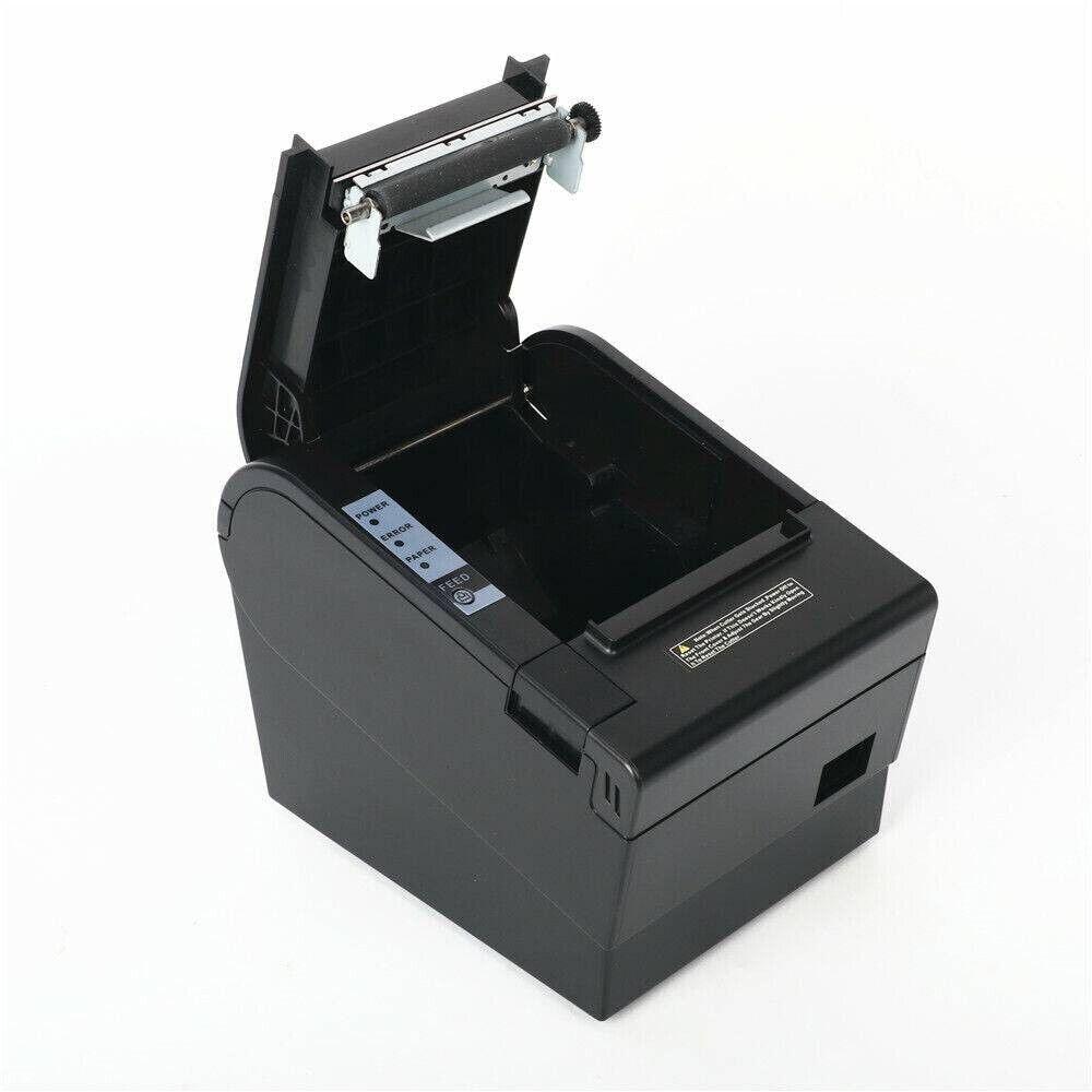 80mm Thermal Receipt Printer Auto Cutter POS Print Clear Printting - Office Catch