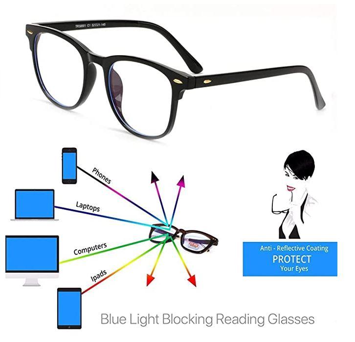 Blue Light Blocking Computer Glasses Spectacles Eyestrain Glasses Eyewear Retro Vision Care For PC Laptop Gamer Computer Reading - Office Catch