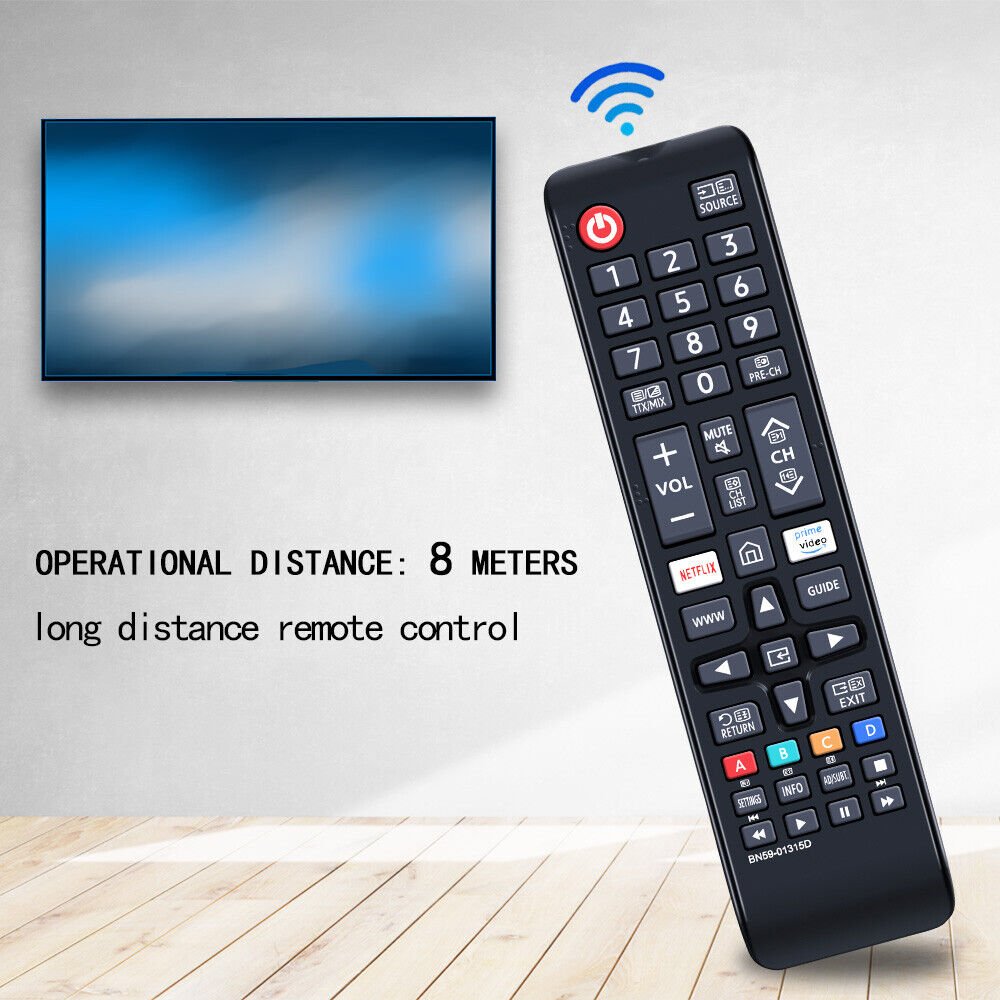 BN59-01315D Universal Remote for Samsung 4K Ultra HD Smart LED TV, Smart TV Remote Control Compatible with All Samsung Remote Control Models, with Netflix Prime Video Buttons, No Setup Required - Office Catch