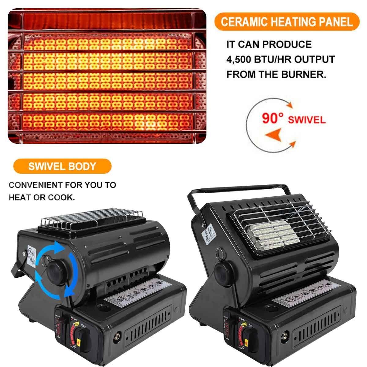 Camper Survival Portable Butane Gas Heater Camping Camp Tent Outdoor Hiking - Office Catch