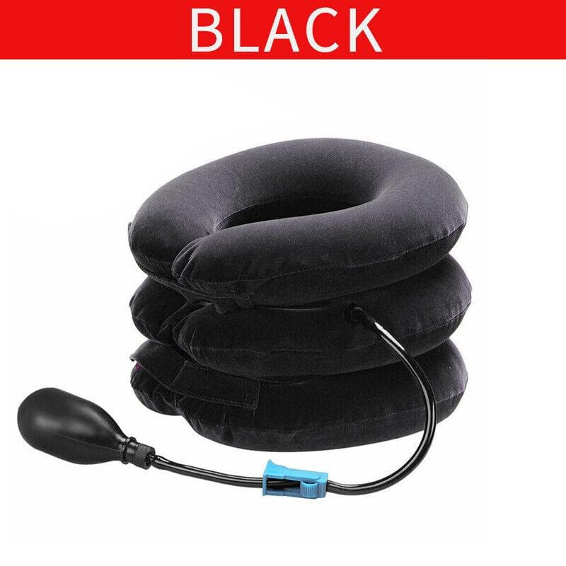 Cervical Traction Support Stretcher Pain Relief Air Inflatable Neck Pillow Head - Office Catch