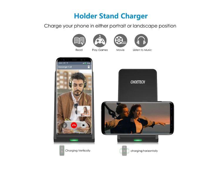 Choetech T524-S QI Fast Wireless Charger Stand Reliable Quality Durable In Use - Office Catch