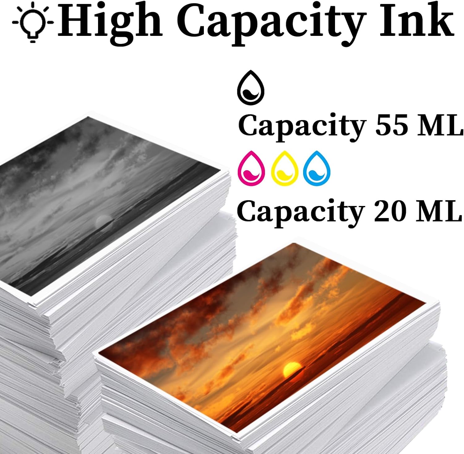 Compatible for HP 915XL Ink Cartridges Replacement for HP 915 915XL with Officejet 8010 8012 8013 8015 Pro 8020 8022 8023 8026 8028 AI0 Printer (Black) - Office Catch