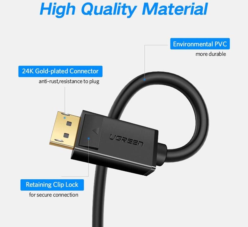 DP to DP Male to Male | Display Port Cable 1.8m 1080p@60hz Full HD - Office Catch