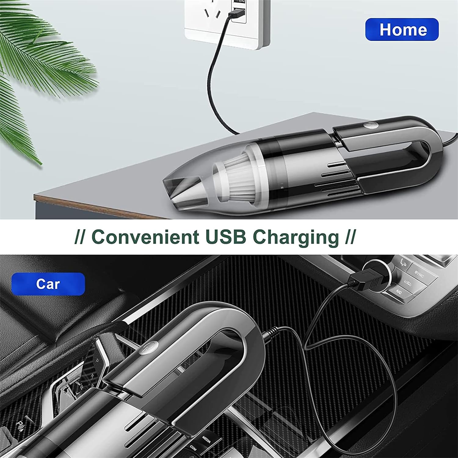 Home Rechargeable Car Vacuum Cleaner Wireless Handheld Vaccum Cleaner Wet Dry - Office Catch